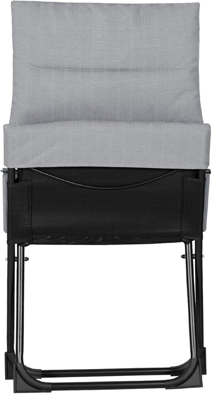 Abba Patio Heavy-Duty Outdoor Chaise Lounge Chair, Reclining Folding Camping Chair with Removable Footrest, All-Weather Portable Patio Furniture for Poolside, Beach, Lawn, Indoor Outdoor Use, Grey