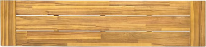 Goujxcy 2-Pack Outdoor Bench Patio Garden Bench, 63'' Outside Chair with Slatted Seat, Wood Frame, Dining Bench Chair for Yard, Park, Balcony