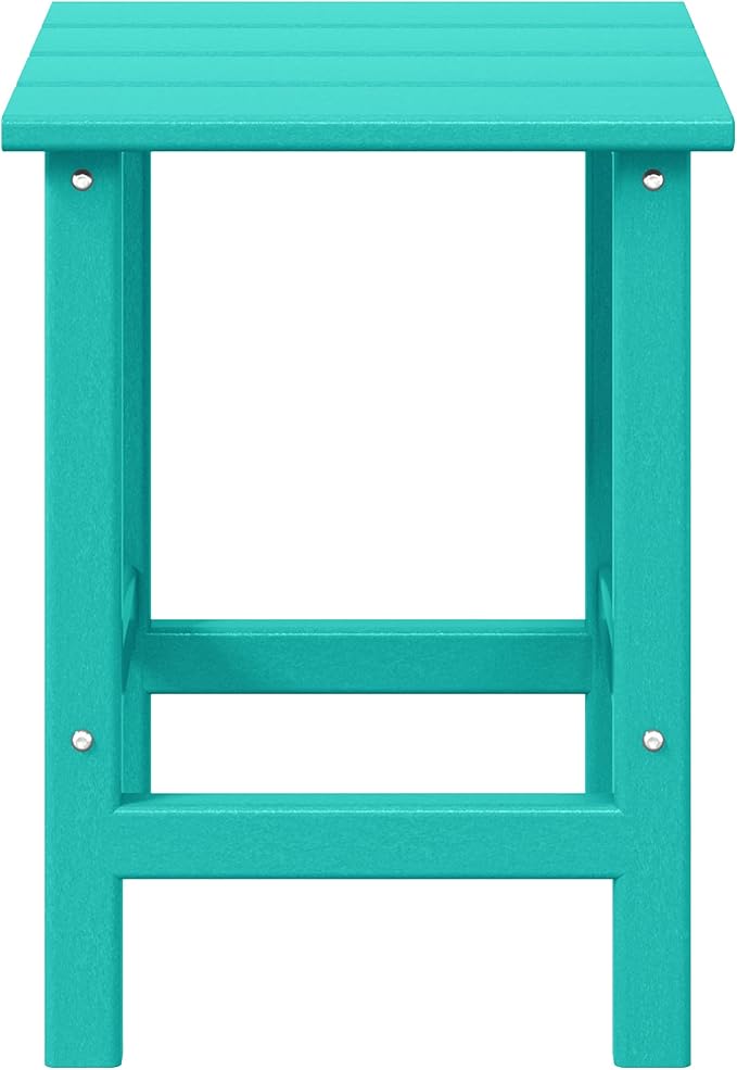 WestinTrends Malibu Square Outdoor Side Table for Adirondack Chair, Turquoise - Photo 3