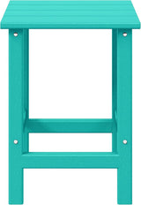 WestinTrends Malibu Square Outdoor Side Table for Adirondack Chair, Turquoise - Photo 3