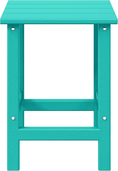 WestinTrends Malibu Square Outdoor Side Table for Adirondack Chair, Turquoise