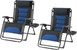 Zero Gravity Chair Set of 2 Oversized Folding Recliner - Photo 1