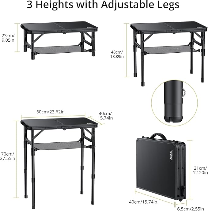 Anbte Folding Camping Table with Storage Net - Photo 3