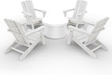 Folding Adirondack Chair Wood Texture 4 Pack, HDPE All-Weather Fire Pit Chairs - Photo 1