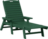 WestinTrends Malibu Poly Reclining Chaise Lounge (Set of 2) Dark Green - Photo 7
