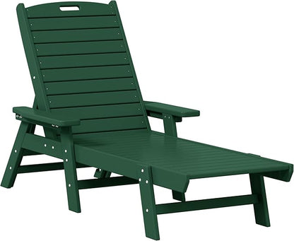 WestinTrends Malibu Poly Reclining Chaise Lounge (Set of 2) Dark Green