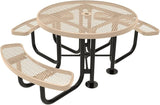 COATEDOUTDOORFURNITURE Heavy-Duty Portable Outdoor Picnic Table with Umbrella Hole - Photo 1