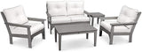 Vineyard 5-Piece Deep Seating Set (Black/Canvas Granite) - Photo 3