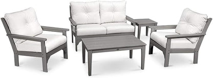 Vineyard 5-Piece Deep Seating Set (Mahogany/Sesame)