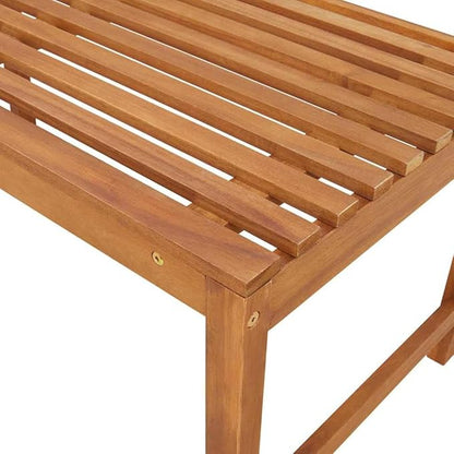 Garden Bench Brown 100 x 50 x 91cm Solid Acacia Wood,Sturdy Patio Bench with Modern Design for Outdoor Use