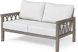 Outdoor Aluminum Loveseat Sofa, 2-Seat Patio Sofa with Thick Cushions, Outdoor Club Sofa Couch - Photo 1