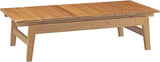Modway Bayport Teak Wood Outdoor Patio Coffee Table in Natural - Photo 4