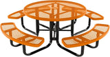 COATEDOUTDOORFURNITURE Heavy-Duty Portable Outdoor Kids Table with Umbrella Hole, Expanded Metal Kids Picnic Table - Photo 1