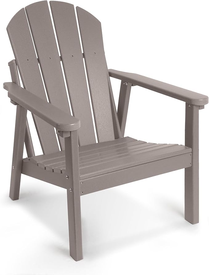 Adirondack Chair, HDPE All Weather Adirondack Chairs, Fire Pit Chairs, Patio Chairs, Lawn Chairs. Perfect for Porch, Patio, Poolside, Deck.
