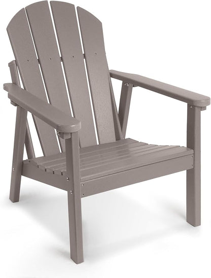 Adirondack Chair, HDPE All Weather Adirondack Chairs, Fire Pit Chairs, Patio Chairs, Lawn Chairs. Perfect for Porch, Patio, Poolside, Deck.