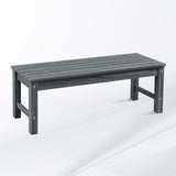 Psilvam 2-Person Outdoor Poly Lumber Patio Backless Bench, Fade-Resistant & Odor-Free Poly Lumber Patio Furniture - Photo 1
