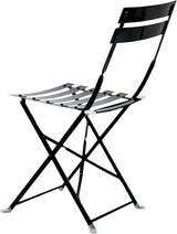 Carolina Chair & Table Bistro Set of 2 Foldable Outdoor Chairs - Elegant Powder Coated Metal Seat and Frame Folding - Photo 5