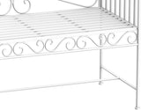 White Metal Outdoor Bench for Garden, Patio & Porch - Photo 7
