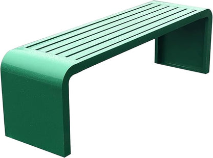 Waterproof Outdoor Garden Bench, Steel Frame Outdoor Bench, Metal Garden Bench 100/120/150/180cm, 500 LBS Weight Capacity, for Park Yard Patio Deck Lawn (Color : Green, Size : 39x15x18inch)