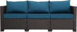 Outdoor Furniture Wicker Outdoor Couch Patio Furniture 3-seat Sofa Deep Seat Hight Backrest Non-Slip Cushions - Photo 7