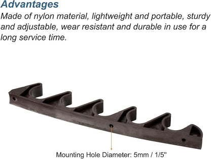 PATIKIL Chaise Adjustment Bracket, 4 Pack 5 Position Lawn Yard Multi Position Back Support Adjuster for Outdoor Lounge Patio, Brown