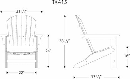 Trex Outdoor Furniture Yacht Club Shellback Adirondack Chair