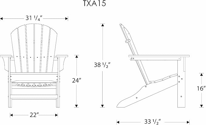 Trex Outdoor Furniture Yacht Club Shellback Adirondack Chair in Charcoal Black