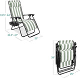 Best Choice Products Set of 2 Adjustable Steel Mesh Zero Gravity Lounge Chair Recliners w/Pillows and Cup Holder Trays - Photo 2