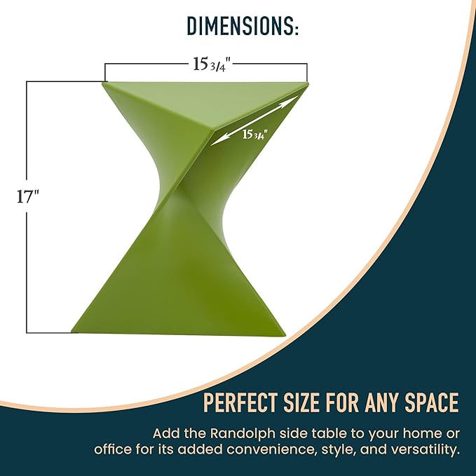 LeisureMod Danbury Modern Vanity Side Table, Green - Photo 3