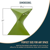 LeisureMod Danbury Modern Vanity Side Table, Green - Photo 3