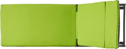 Christopher Knight Home Salem Outdoor Wicker Adjustable Chaise Lounges with Cushions, 2-Pcs Set, Multibrown / Bright Green