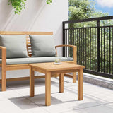 Solid Teak Wood Coffee Table, 17.72 x 17.72 x 14.17 in Modern Minimalist Outdoor Side Table for Patio, Garden - Photo 4