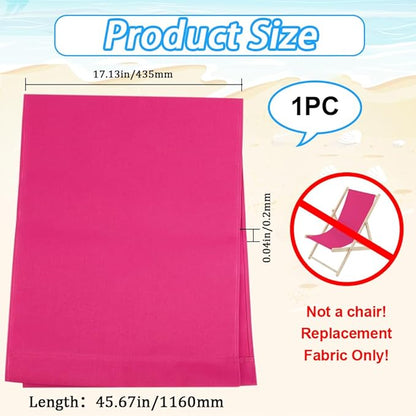 GORGECRAFT 1pcs Beach Sling Chair Replacement Lawn Chair Webbing 435 * 1165mm Chair Oxford Cloth Outdoor Patio Foldable Chaise Lounge Chair Fabric for Sunbathing Garden Courtyard Beach Relaxation
