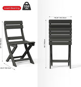 Costaelm Outdoor Patio Modern Folding Dining Chair - Photo 2