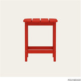 POLYWOOD SBT18SR South Beach 18" Outdoor Side Table, Sunset Red - Photo 5