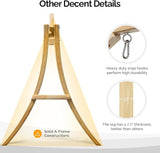 VINGLI 5FT Porch Swing Frame, 1000LBS Heavy Duty A-Frame Wooden Porch Swing Stand with Curved Arc Top - Photo 4