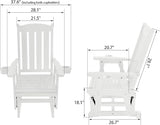 Fortune Candy Wooden Patio Glider for One Person, with High Back and Deep Contoured Seat, Solid Fir Wood - Photo 2