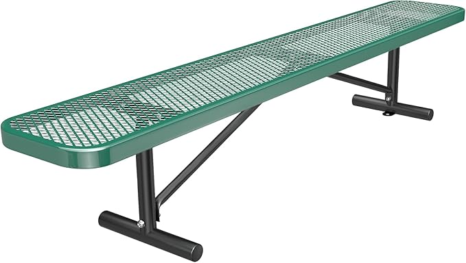 Ceridwen Park Benches for Weatherproof Commercial Outdoor Bench,Metal Frame Park Bench with Expanded Metal Mesh for Garden Bench,Rectangular Outdoor Benches for Outside Garden Lawn Yard Porch