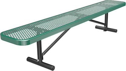 Ceridwen Park Benches for Weatherproof Commercial Outdoor Bench,Metal Frame Park Bench with Expanded Metal Mesh for Garden Bench,Rectangular Outdoor Benches for Outside Garden Lawn Yard Porch