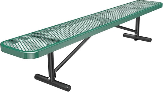 Ceridwen Park Benches for Weatherproof Commercial Outdoor Bench,Metal Frame Park Bench with Expanded Metal Mesh for Garden Bench,Rectangular Outdoor Benches for Outside Garden Lawn Yard Porch