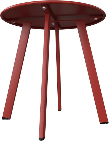 Grand patio Outdoor Side Table Round End Table with Square Feet Small Accent Table Great for Patio Balcony