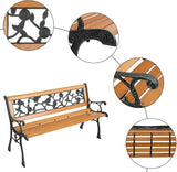 49 inch Outdoor Patio Garden Bench, Metal Park Bench - Photo 7