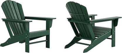 WestinTrends Dylan Outdoor Adirondack Chair (Set of 2), Dark Green