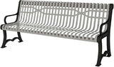 COATEDOUTDOORFURNITURE Heavy-Duty Outdoor Bench Thermoplastic Coated, Slatted Steel, Commercial-Grade Garden Bench - Photo 1
