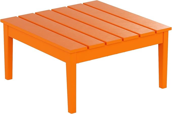 WestinTrends Ashore Outdoor Coffee Table, 32 Inch All Weather Poly Lumber Adirondack Patio Coffee Table Square Low Table - Photo 1