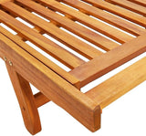 Adjustable Sun Lounger with Green Cushion Made from Solid Natural Acacia Wood Standard Outdoor Furniture for Garden - Photo 7