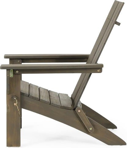 Christopher Knight Home Zuma Outdoor Foldable Adirondack Chair - Acacia Wood - Gray