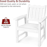 Stoog 3-Piece All-Weather Outdoor Bench & Chairs Set, Include 2 Garden Chairs and 1 Garden Bench, for Porch, Backyard - Photo 5
