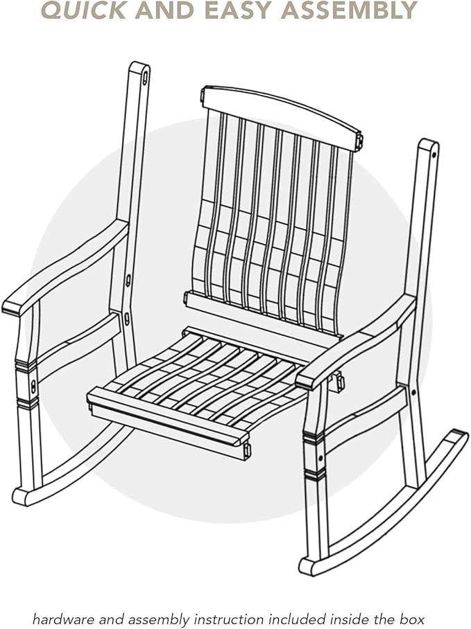 Cambridge Casual Ashford 2-Piece Teak Rocking Chair Set, Outdoor Rocking Chairs for Front Porch, Patio, or Balcony – Solid Wood Rocking Patio Chairs Set of 2 – Teak Furniture for Small Spaces