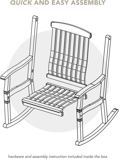 Cambridge Casual Ashford 2-Piece Teak Rocking Chair Set, Outdoor Rocking Chairs for Front Porch, Patio, or Balcony – Solid Wood Rocking Patio Chairs Set of 2 – Teak Furniture for Small Spaces